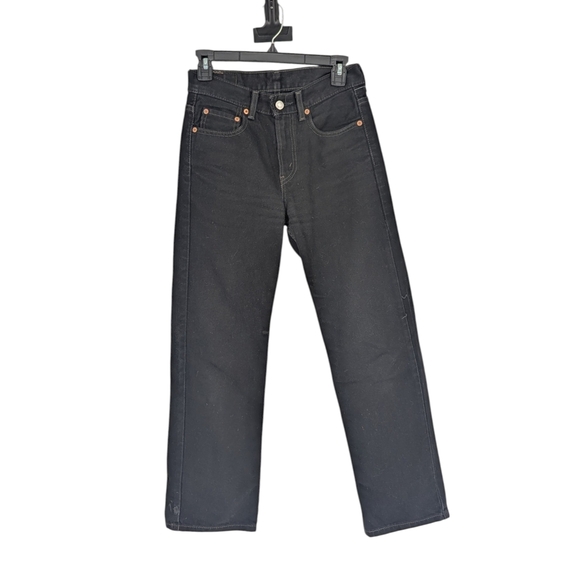 Levi's Denim - 00120 Levi's 550 Relaxed Fit Straight Leg Jeans Black size 26x27 casual retro